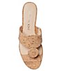 Color:Cork - Image 4 - Jacks Mid Wedge Leather Whipstitch Platform Sandals