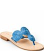 Jack Rogers Margo Straw Flat Thong Sandals - Image 1