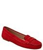 Color:Fire Red - Image 1 - Meyers Penny Suede Moccasins