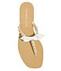 Color:White - Image 4 - Sandpiper Bow Pearl Embellished Thong Sandals