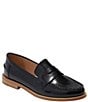 Color:Black - Image 1 - Tipson Penny Spazzolato Leather Penny Loafers