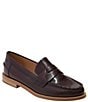 Color:Bordeaux - Image 1 - Tipson Penny Spazzolato Leather Penny Loafers