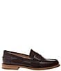 Color:Bordeaux - Image 2 - Tipson Penny Spazzolato Leather Penny Loafers