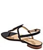 Color:Black - Image 3 - Worth Leather Flat Thong Sandals