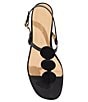 Color:Black - Image 4 - Worth Leather Flat Thong Sandals