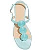 Color:Turquoise - Image 4 - Worth Raffia Flat Sandals