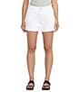Color:White - Image 1 - Alex Mid Rise Relaxed Boyfriend Shorts