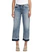 Color:Skyfall - Image 1 - Ava Mid Rise Pull On Wide Leg Crop Jeans