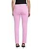 Color:Orchid - Image 2 - Cassie Mid Rise Slim Fit Straight Leg Jean