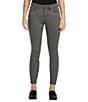 Color:Dark Charcoal - Image 1 - Cecilia Mid Rise 5-Pocket Skinny Jeans
