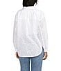Color:White - Image 2 - Long Sleeve Collared Neck Button Down Shirt