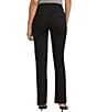Color:Black - Image 2 - Ponte Mid Rise Pull-On Bootcut Pants
