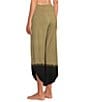 Color:Midnight River - Image 3 - Bhakti Ombre Knit Jersey Wide Leg Asymmetrical Hem Coordinating Pants