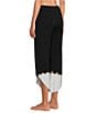 Color:Shadow - Image 4 - Bhakti Ombre Knit Jersey Wide Leg Asymmetrical Hem Cropped Coordinating Pants