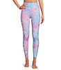 Color:Berry Swirl - Image 1 - High Waisted Jersey Knit Tie Dye Lounge Leggings