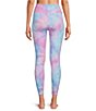 Color:Berry Swirl - Image 2 - High Waisted Jersey Knit Tie Dye Lounge Leggings