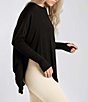 Color:Black - Image 3 - Solid Flow Long Sleeve Coordinating Oversized Top