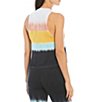 Color:Rainbow Dye - Image 2 - Tie Dye Print Knit Round Neck Muscle Lounge Sleeveless Coordinating Tank