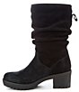 Color:Black - Image 4 - Amy Waterproof Suede Mid Boots