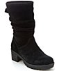 Color:Black - Image 1 - Amy Waterproof Suede Mid Boots