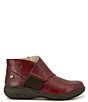 Color:Dark Berry - Image 2 - Bary Water Resistant Leather Ankle Booties