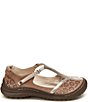 Color:Pewter/Taupe - Image 2 - Creek Suede T-Strap Flat Shoes