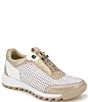 Color:White/Champagne - Image 1 - Harper Wave Knit Bungee Sneakers