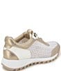 Color:White/Champagne - Image 3 - Harper Wave Knit Bungee Sneakers