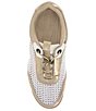 Color:White/Champagne - Image 5 - Harper Wave Knit Bungee Sneakers