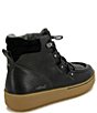 Color:Black - Image 3 - Sienna Water Resistant Leather Ankle Platform Booties