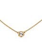 Color:Lab Created White Sapphire - Image 1 - 14K Gold April Cherished Birthstone Lab Created White Sapphire Necklace