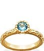 Color:Blue Topaz - Image 1 - 14K Gold Cherished Birthstone Band Ring