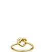 James Avery 14K Gold Delicate Heart Knot Ring - Image 1