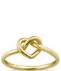 Color:14K Gold - Image 1 - 14K Gold Delicate Heart Knot Ring