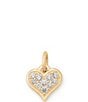 James Avery 14k Gold Delicate Pave Diamond Heart Pendant - Image 1