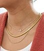 James Avery 14K Gold Delicate Pave Diamond Horizon Cross Necklace - Image 5