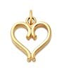 Color:14k Gold - Image 1 - 14k Gold Forever and Always Heart Charm