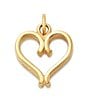 James Avery 14k Gold Forever and Always Heart Charm, Color:14k Gold - Image 1