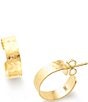 Color:14K Gold - Image 1 - 14K Gold Hammered Simplicity Hoop Earrings