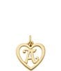 James Avery 14k Gold Heart Script Initial Charm - Image 1