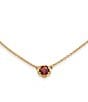 Color:Garnet - Image 1 - 14K Gold January Cherished Birthstone Garnet Necklace