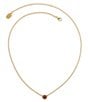 Color:Garnet - Image 2 - 14K Gold January Cherished Birthstone Garnet Necklace
