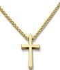 Color:Gold - Image 1 - 14k Gold Petite Latin Cross Pendant Necklace