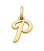 James Avery 14K Gold Script Initial Charm, Color:P - Image 1
