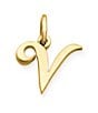 James Avery 14K Gold Script Initial Charm, Color:V - Image 1