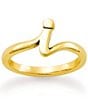 James Avery 14k Gold Script Initial Ring, Color:I - Image 1