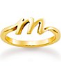 James Avery 14k Gold Script Initial Ring, Color:M - Image 1