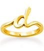 Color:D - Image 1 - 14k Gold Script Initial Ring