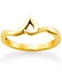 James Avery 14k Gold Script Initial Ring, Color:S - Image 1