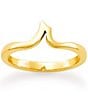James Avery 14k Gold Script Initial Ring, Color:R - Image 1